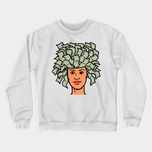 Money wealth income growth brain mindset. Crewneck Sweatshirt